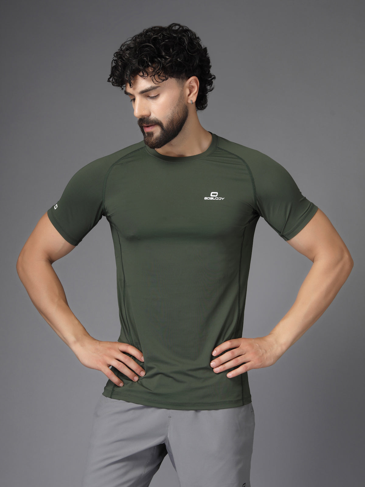 GoBuddy Men's Fitted Compression T Shirt