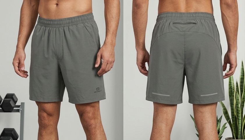 GoBuddy Men's Regular Shorts with Full Lining — Foggy Grey