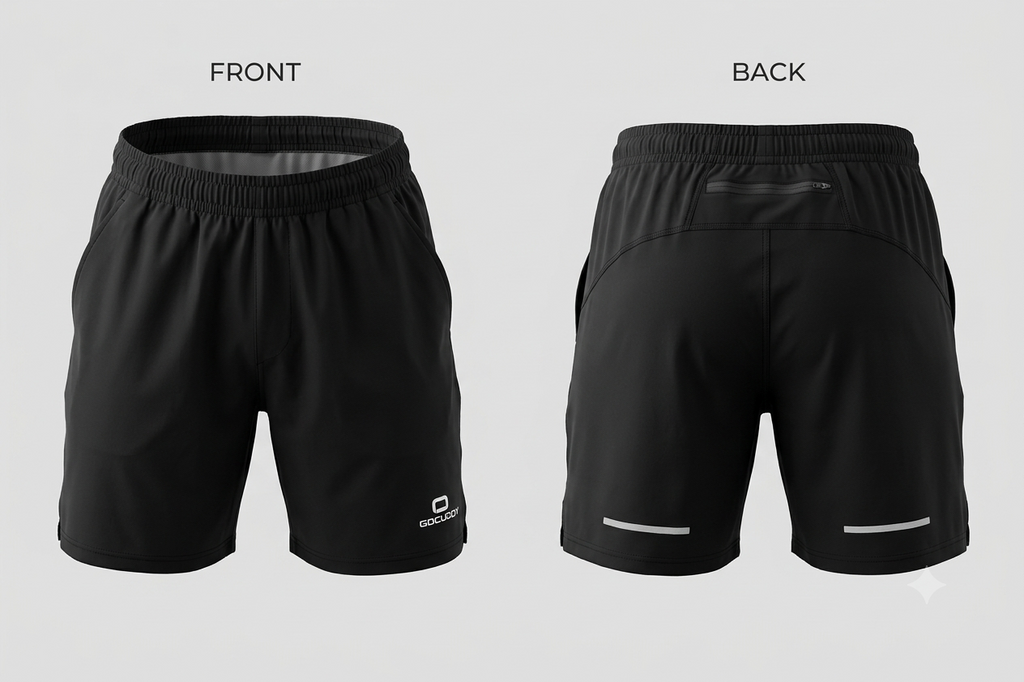 GoBuddy Men's Regular Shorts with Full Lining — Black
