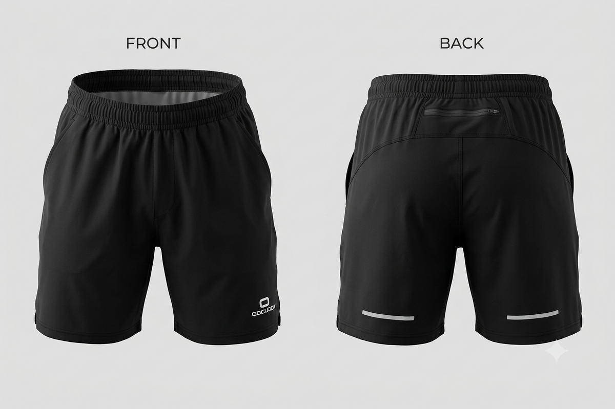 GoBuddy Men's Regular Shorts with Full Lining — Black
