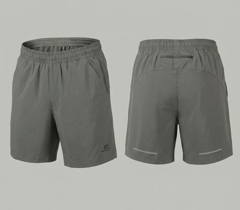 GoBuddy Men's Regular Shorts with Full Lining — Foggy Grey