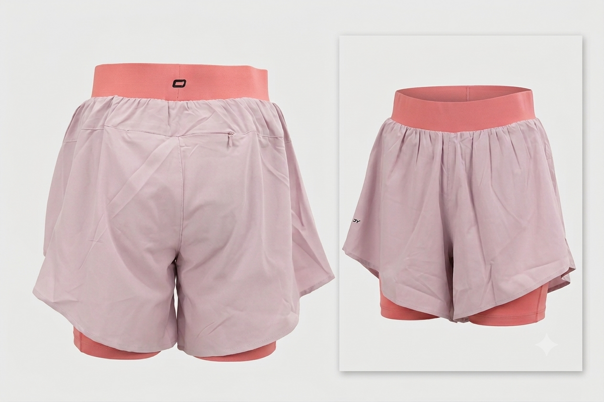 GoBuddy Women's Shorts with Tights — Lilac / Onion