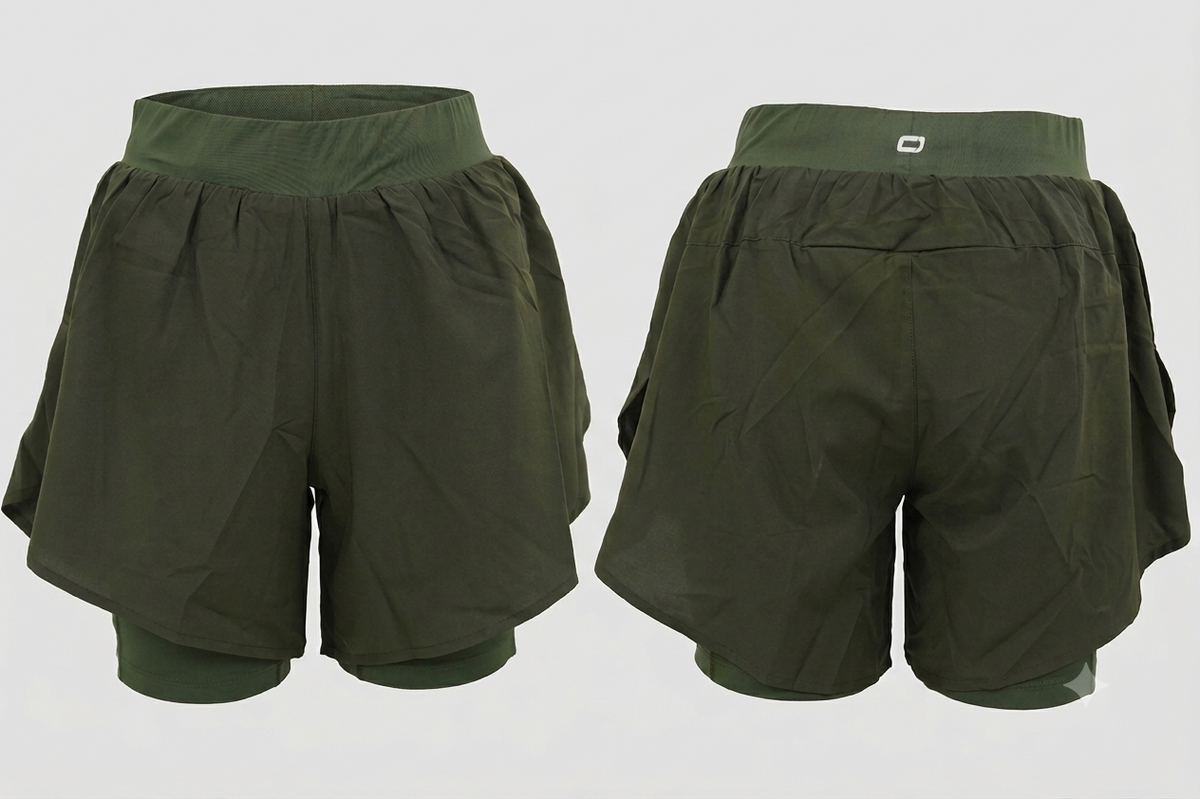 GoBuddy Women's Shorts with Tights — Night Cargo / Olive